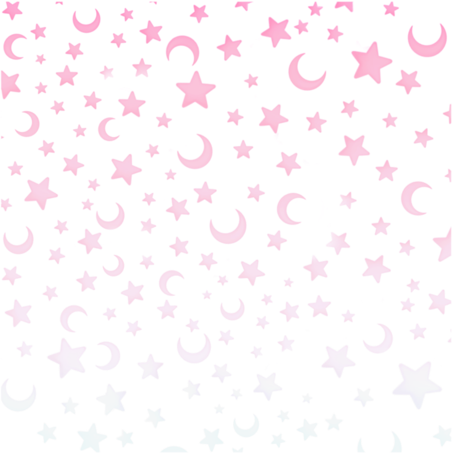 Pink Stars 桌布 壁紙 — 黑色背景上散落著粉紅色和白色的星星及新月，形成一個俏皮的圖案。