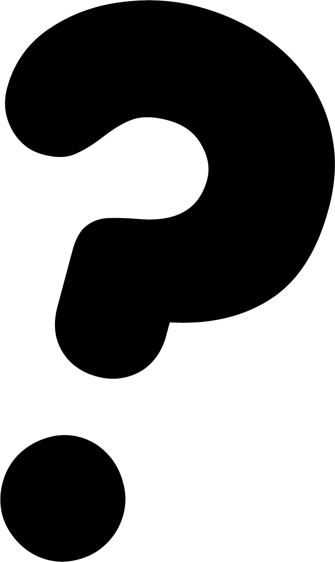 Questions 桌布 壁紙 — 黑色背景上白色極簡風格的問號和圓形輪廓。