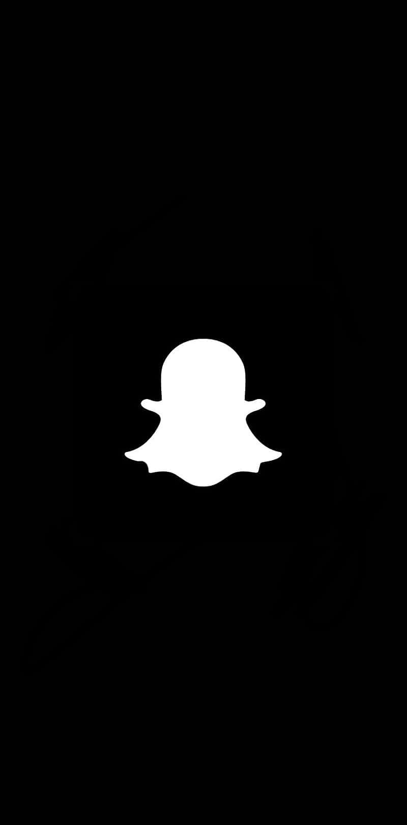 黑色背景上的 Snapchat 標誌 壁紙
