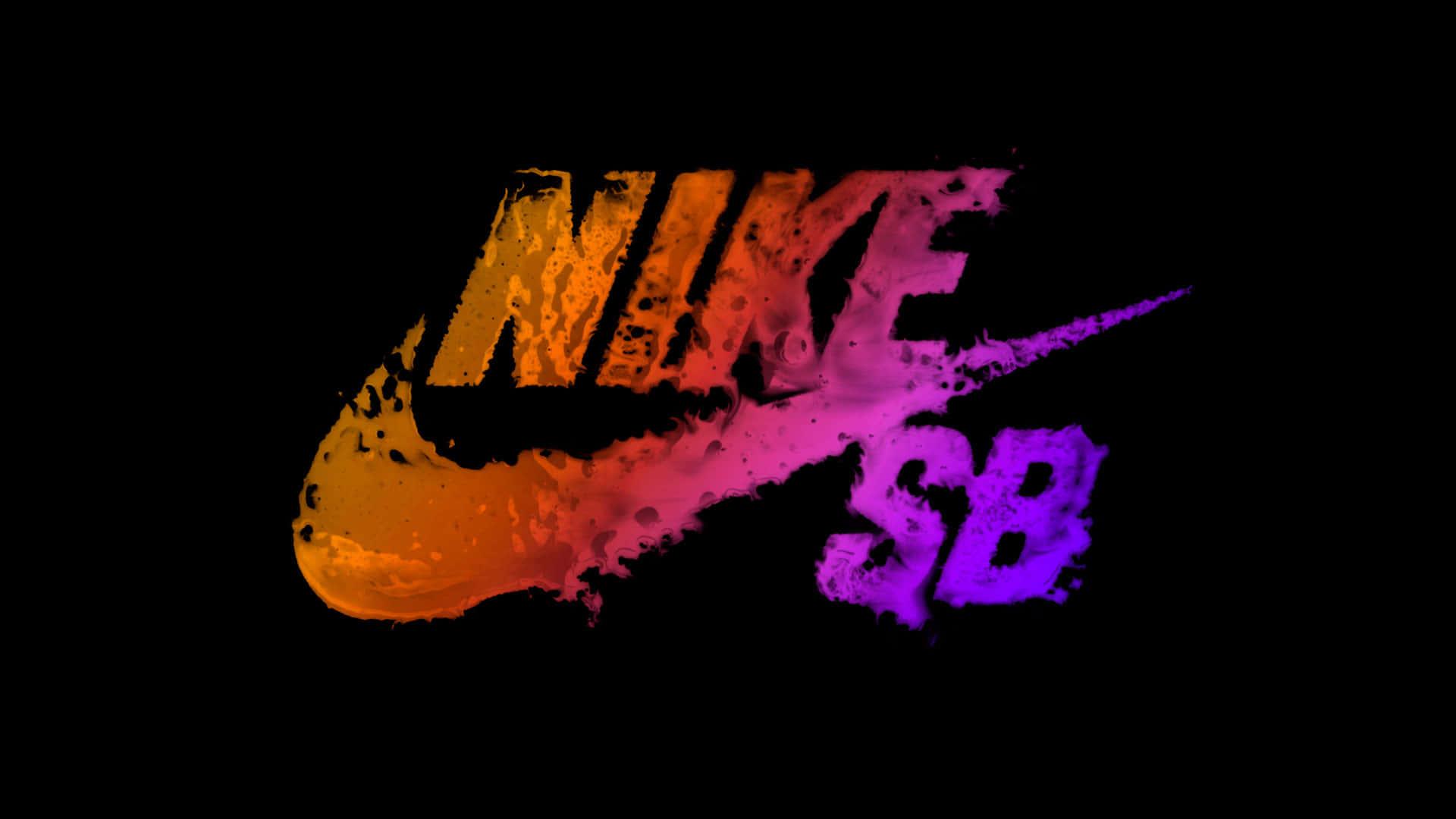 黑色背景上的Nike SB標誌 壁紙