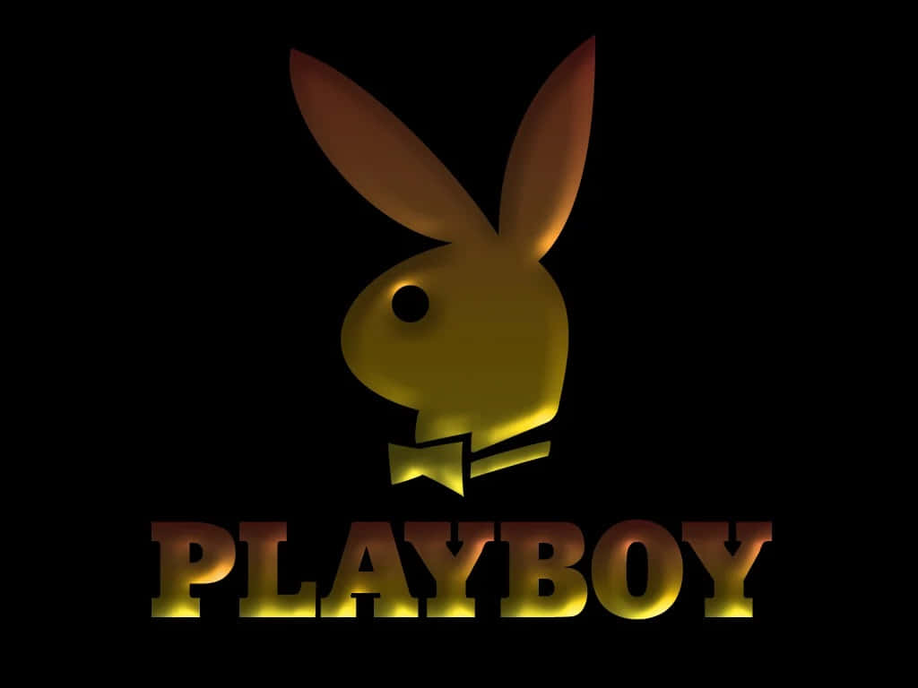黑色背景上的Playboy標誌 壁紙