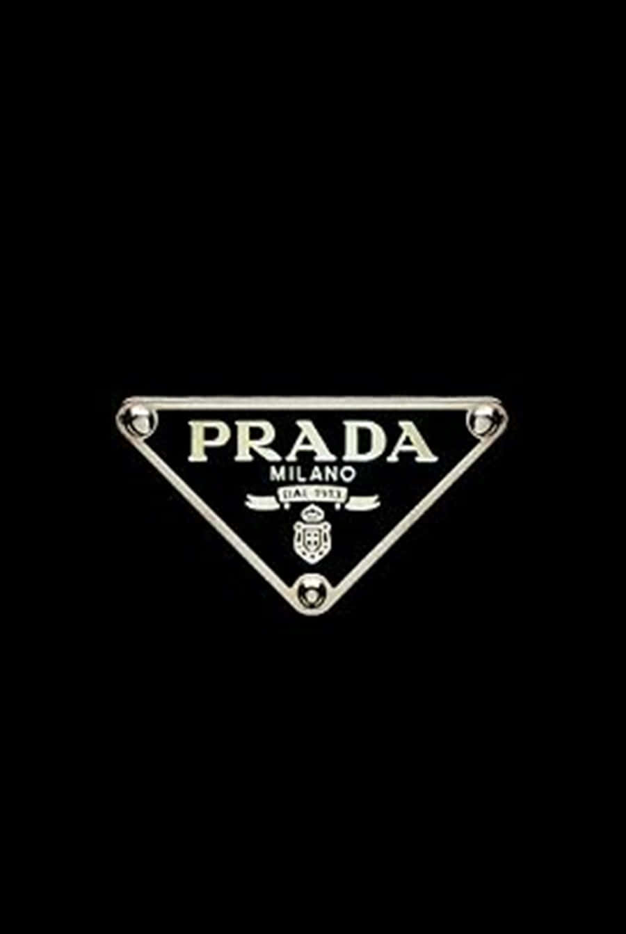 黑色背景上的Prada標誌 壁紙