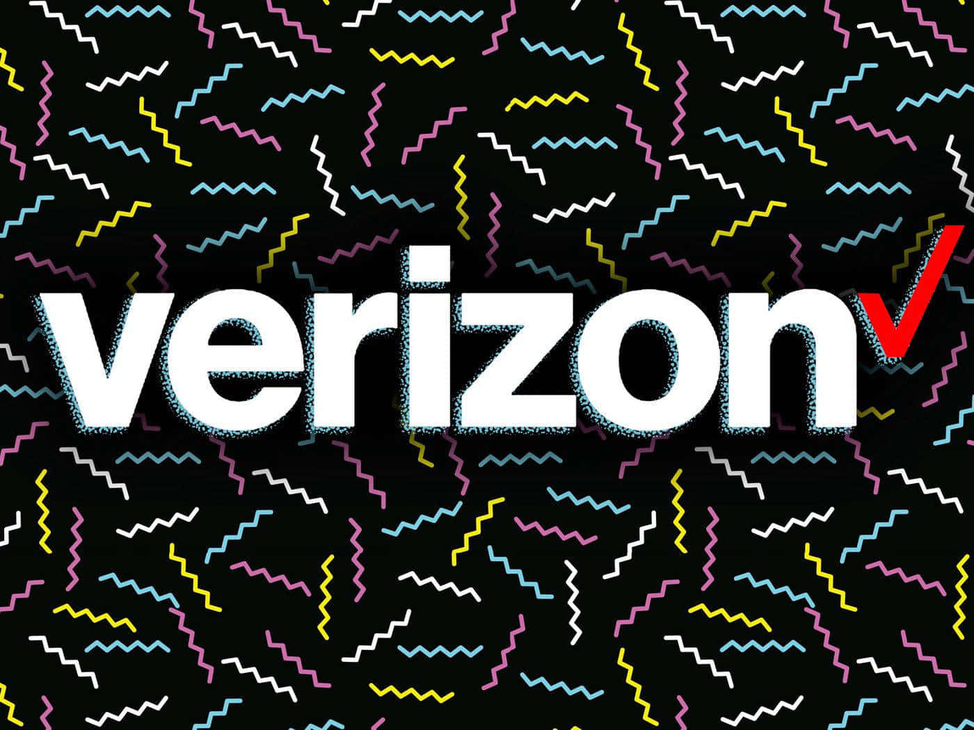 黑色背景上的Verizon標誌 壁紙