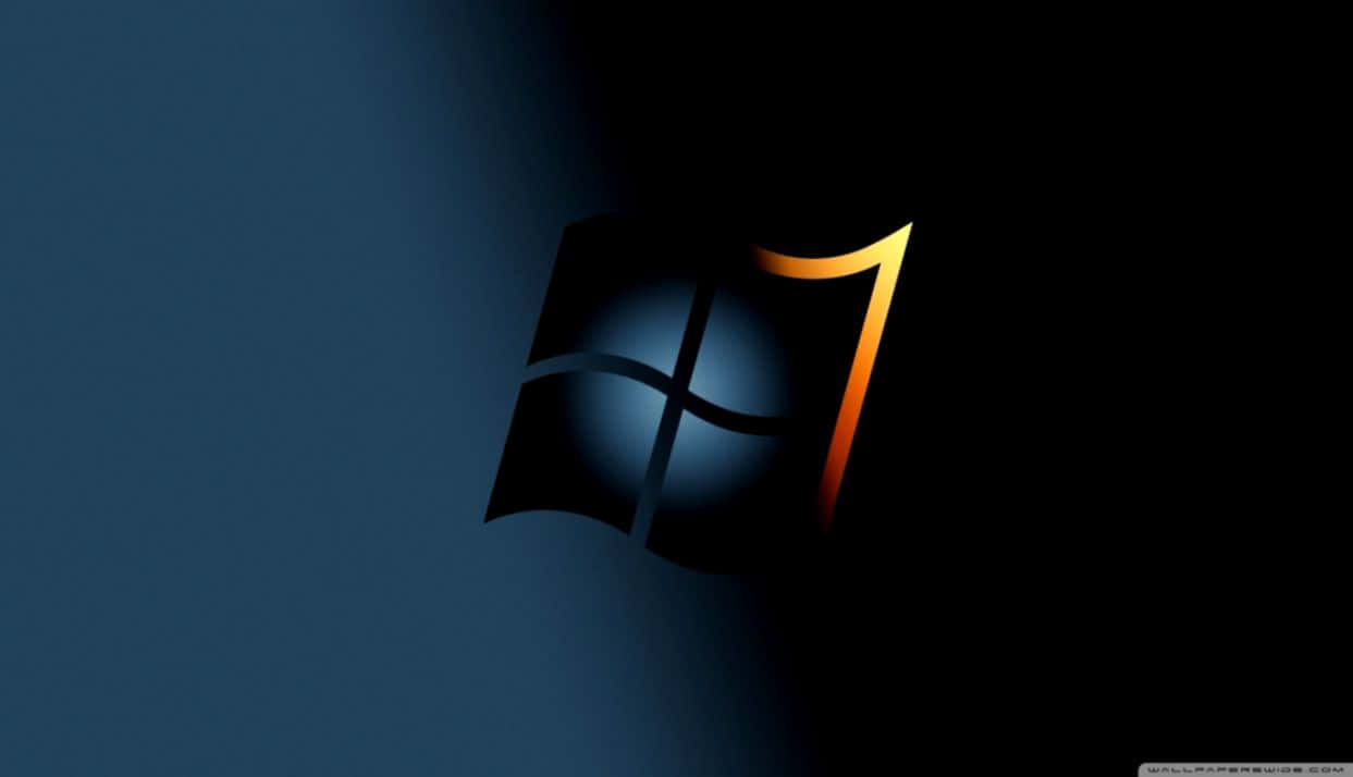 黑色背景上的Windows標誌 壁紙
