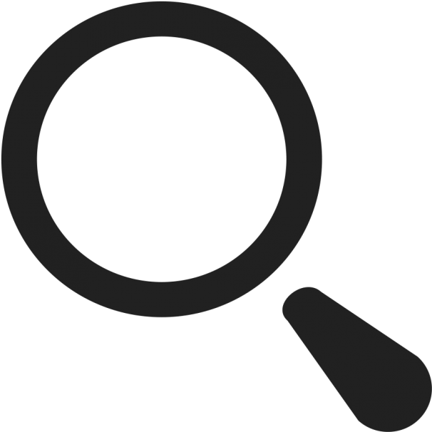 Search 桌布 壁紙 — 黑色背景上的一個極簡深灰色放大鏡圖示。