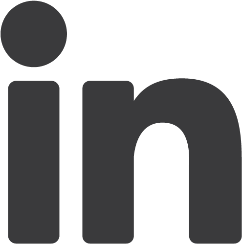 Linkedin 桌布 壁紙 — 黑色背景上的極簡深灰色LinkedIn標誌圖標。