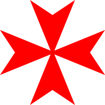 黑色背景上的紅色馬爾他十字 壁紙