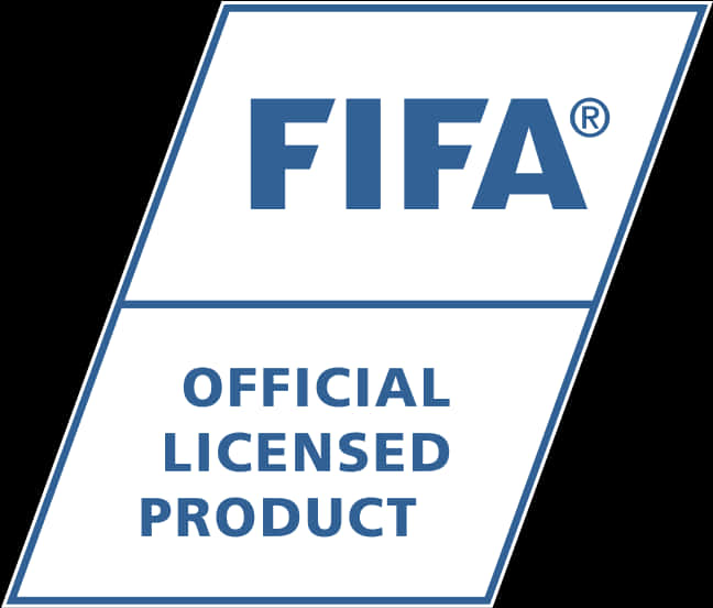 Fifa Game 桌布 壁紙 — 黑色背景上的藍白FIFA官方授權產品標誌。