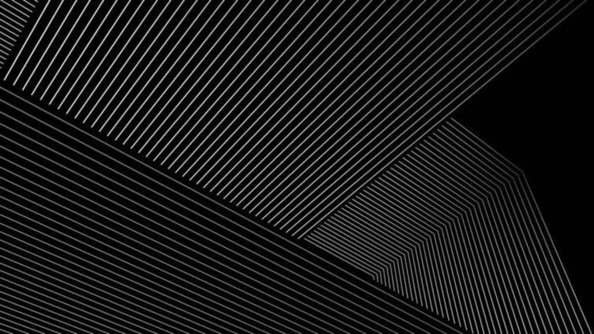 Beautiful Pattern 桌布 壁紙 — 黑色背景上相交的白色對角線的抽象幾何圖案，營造出現代簡約的視覺效果。