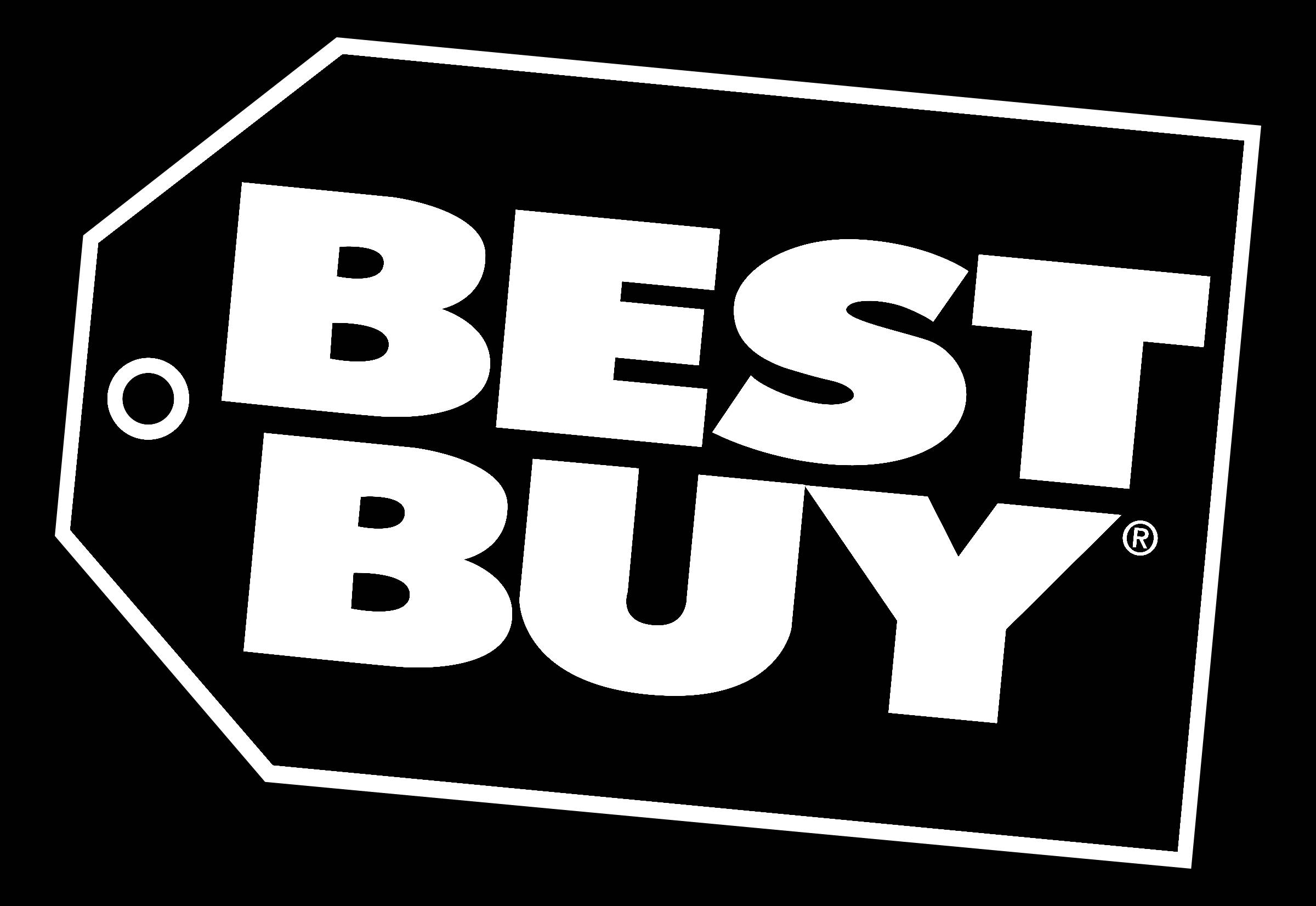 buy 桌布 壁紙 — 黑色背景上粗體白色Best Buy標誌，帶有乾淨的幾何標籤形狀。