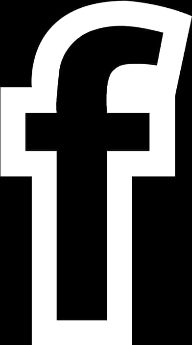 Facebook Icon White 桌布 壁紙 — 黑色背景上粗體白色小寫f標誌極簡設計