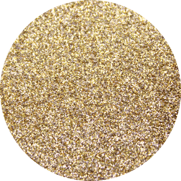 Gold Circle 桌布 壁紙 — 黑色背景上閃爍金色亮粉顆粒的圓形特寫。
