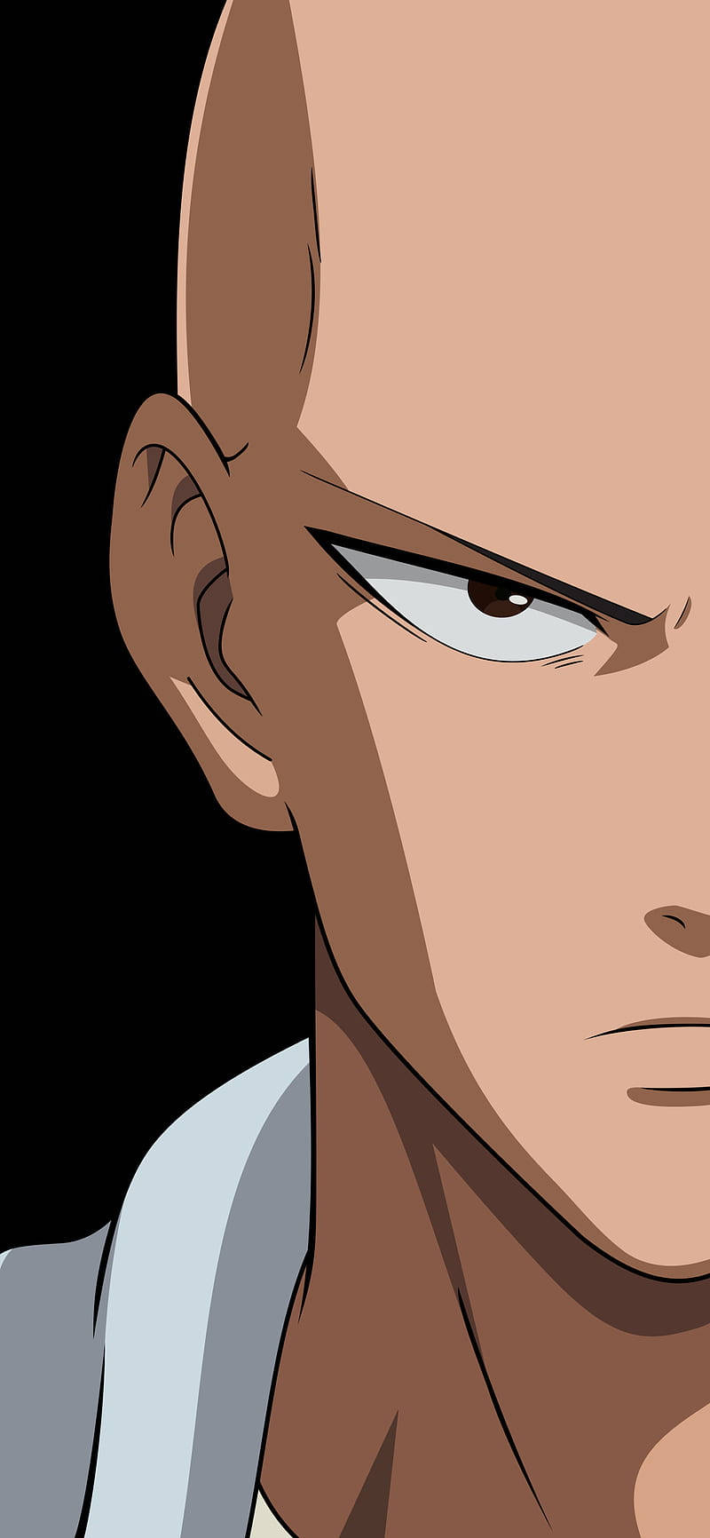 光頭且眼神銳利的動漫角色 — 一拳超人 GIF 壁紙