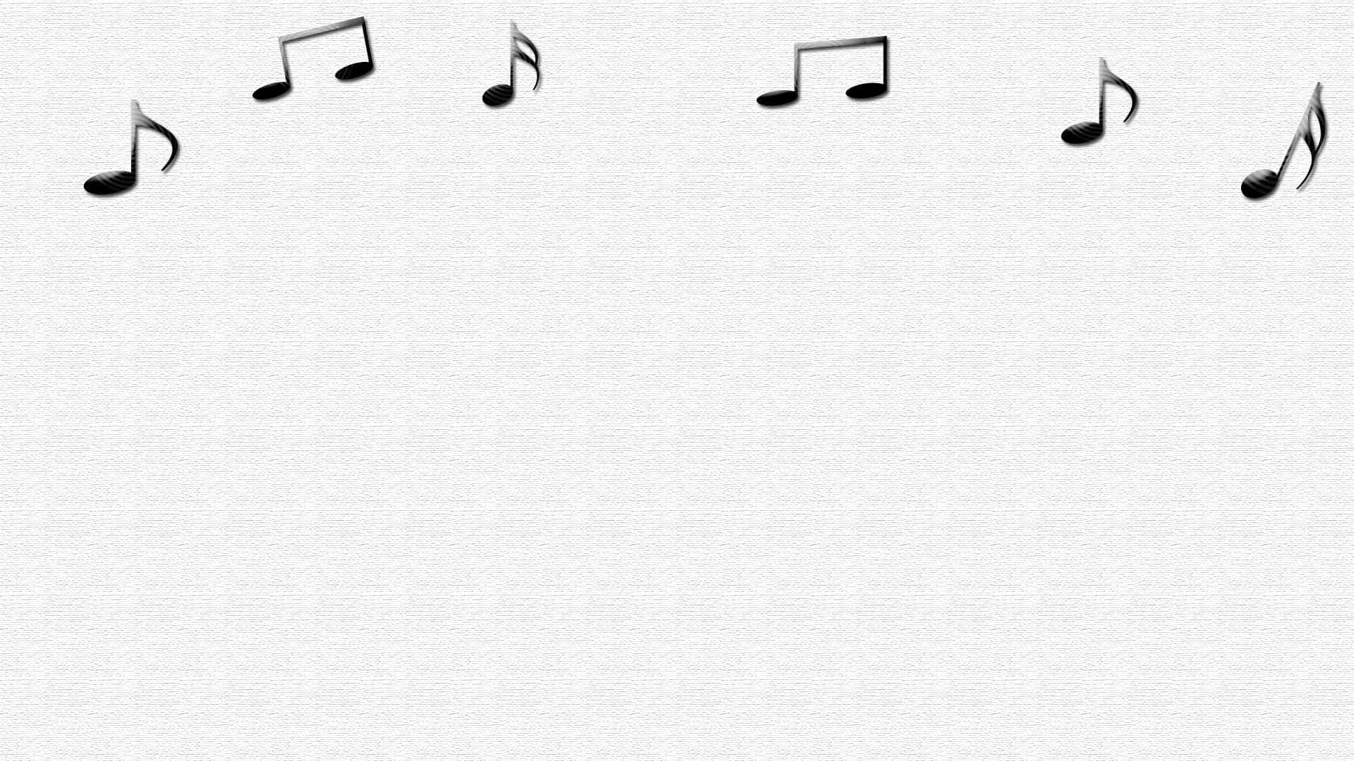 Black And White Music 桌布 壁紙 — 黑色音符在帶有紋理的白色背景上漂浮，如同旋律的漂浮符號。