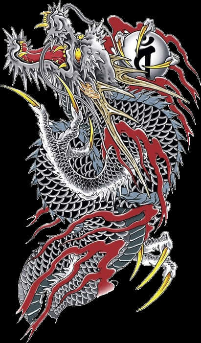 堂島之龍刺青，高清PNG下載