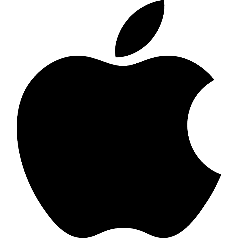 Apple Logo 黑色剪影