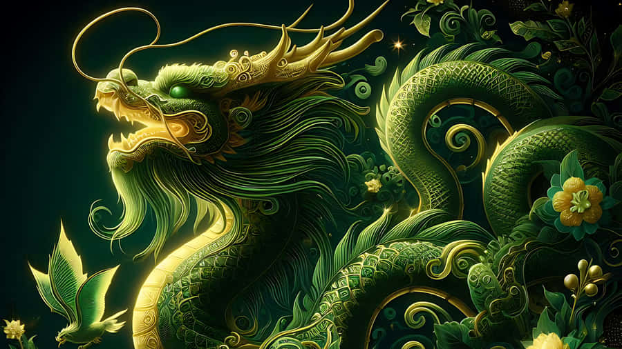 Green Dragon,green,dragon,chinese dragon,dark,dragon art,artistry,4K