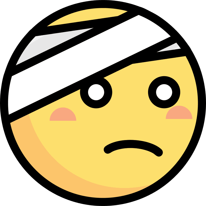 Injured Emoji Graphic
