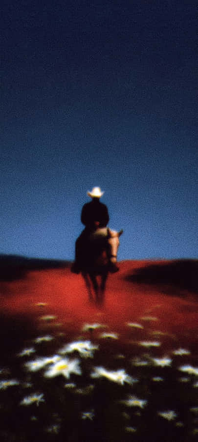 cowboy wallpaper,western aesthetic,lone rider,desert road,horse rider,cinematic wallpaper,vintage grain,wild west,aesthetic landscape,moody wallpaper,retro,cowboy,vintage,cinematic,aesthetic,horse,nature,silhouette,grainy,moody