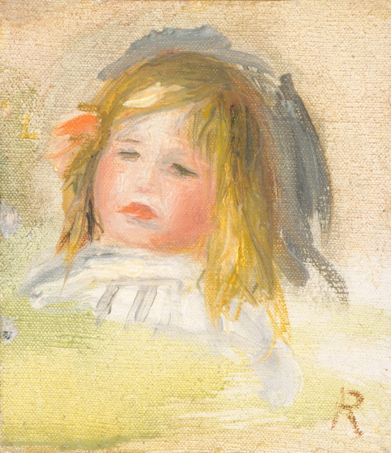 皮耶-奧古斯特·雷諾瓦創作於1895至1900年的油畫作品《金髮孩童》。下載這幅藝術作品，作為桌機、平板或手機的高解析度桌布使用。