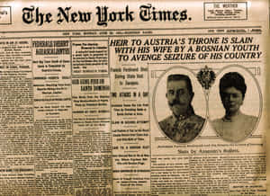1914年6月29日《紐約時報》頭版，刊登主要頭條。 — Old Paper 壁紙