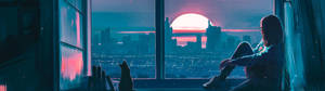 3840x1080 4K 女孩與貓