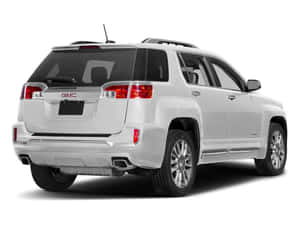 白色GMC Acadia SUV 後視圖 攝影棚拍攝 — 凱迪拉克 壁紙