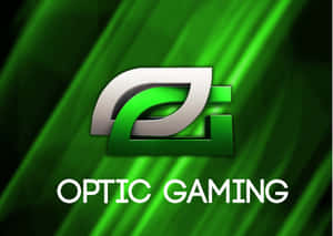 Optic Gaming 標誌搭配綠色光條背景 — 遊戲玩家標誌 壁紙