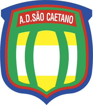 A.D. São Caetano 運動隊標誌，帶有綠色、黃色和白色條紋。