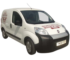 白色商用廂型車，帶有Northstar Mobile Coffee品牌標識和英國車牌。 — 飛雅特 壁紙