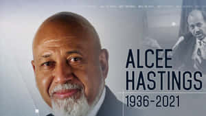 Alcee Hastings 1936-2021 的肖像，帶有文字疊加 — 1920x1080 壁紙
