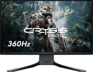 Alienware 顯示器顯示 Crysis Remastered 遊戲場景，士兵在叢林中。 — 外星人 壁紙