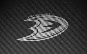 Anaheim Ducks 標誌在碳纖維背景上。 — 安納海姆鴨隊 壁紙