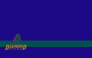 Arizona Diamondbacks 棒球隊標誌，藍色背景配綠色條紋。 — 亞利桑那響尾蛇 壁紙