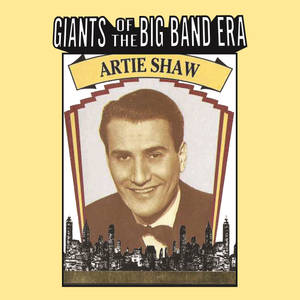 Artie Shaw 肖像搭配城市天際線及「Giants of the Big Band Era」文字。 — 音樂 壁紙