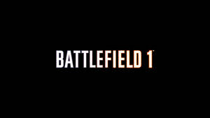 Battlefield 1 遊戲標題，在黑色背景上帶有火橙色光芒 — 遊戲 壁紙