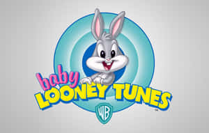 BB Bugs Bunny 卡通標誌，配有彩色文字和 Warner Bros 盾牌。 — 兔巴哥 壁紙