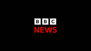 BBC News 標誌，白色和紅色文字在黑色背景上 — Off white 標誌 壁紙