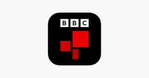 BBC 應用程式圖示，黑色背景上有紅色方塊和白色字母。 — Off white 標誌 壁紙