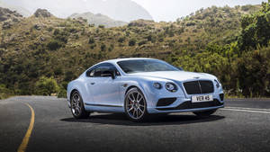 桌布預覽：Bentley, Continental, GT, 白色, 側面視角, 道路 — iMac 壁紙