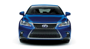 藍色Lexus轎車在攝影棚燈光下的正面視圖。 — 凌志 壁紙