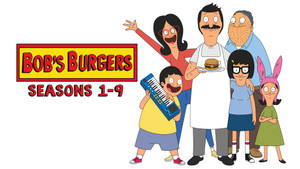 Bob's Burgers 一家人以卡通風格拿著漢堡和鍵盤。 — 卡通 壁紙