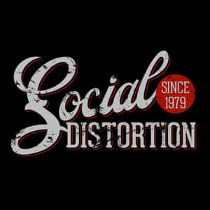 Social Distortion 樂隊標誌，黑色背景上紅色圓圈內有「Since 1979」。 — 洛米安傳奇 壁紙