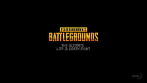 PlayerUnknown's Battlegrounds 遊戲標題標誌，附有標語，置於黑色背景上。 — 部落衝突：皇室戰爭 壁紙