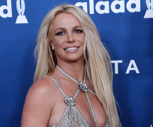 Britney Spears 在 GLAAD 活動中穿著閃閃發光的銀色連衣裙。 — 小甜甜布蘭妮 壁紙
