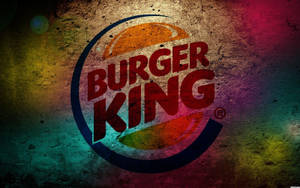 Burger King 標誌在彩色紋理背景上。 — 湖人隊標誌 壁紙