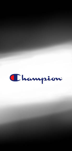 Champion 標誌居中於黑色到白色的漸變背景上。 — 冠軍標誌 壁紙
