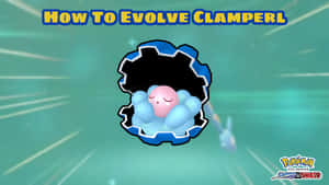 Clamperl 在貝殼裡面睡覺，背景有動態模糊效果。 — 寶可夢 剑 盾 壁紙