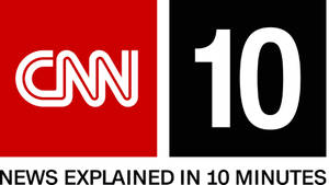 CNN 10 10分鐘新聞解說標誌，紅黑正方形。