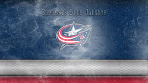 冰面上的 Columbus Blue Jackets 標誌與網 — 哥倫布藍夾克 壁紙
